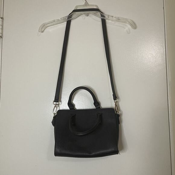 TOPSHOP black shoulder handbag gold chain removable strap - Picture 5 of 8